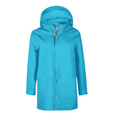 You can make your logo design more beautiful with this Front View Awesome Raincoat Mock In Cyan...