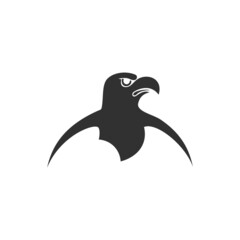 Simple Eagle head vector logo design. Stock vector illustration isolated on white background.
