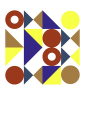 Flat bauhaus memphis colorful abstract design background