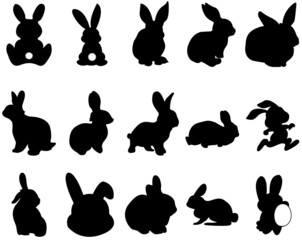Easter Bunny Silhouette | Rabbit easter egg 