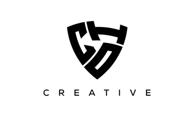 Shield letters COI creative logo