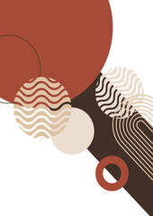 Vintage bauhaus memphis geometric colorful abstract design background