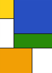 Vintage bauhaus memphis geometric colorful abstract design background