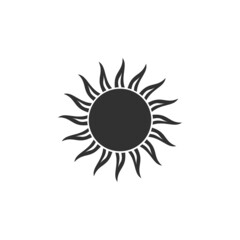 Sun Vector illustration Icon Logo Template design. Hot summer icon. Stock vector illustration isolated on white background.