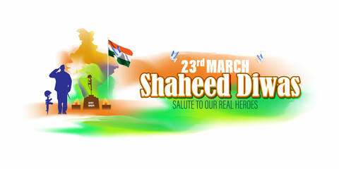 vector illustration for patriotic concept banner for 23 march Shaheed Diwas