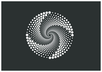white dotted spiral pattern background