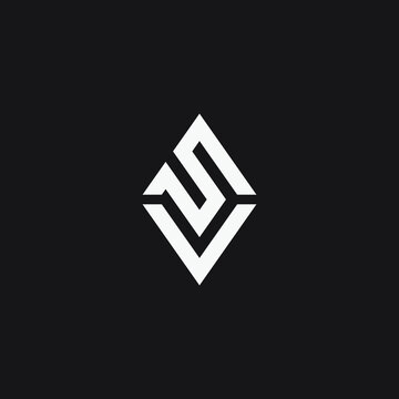 SV or VS monogram design logo template.