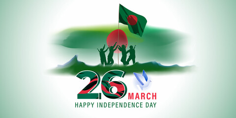 Vector illustration for Happy Bangladesh Independence Day