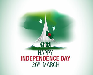 Vector illustration for Happy Bangladesh Independence Day