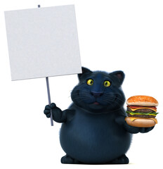 Fun cat - 3D Illustration