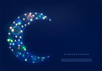 Ramadan kareem night moon