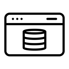 web hosting line icon