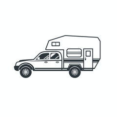 illustration of rv vehicle, vector art.