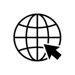 Obraz premium globe icon vector design template simple and clean