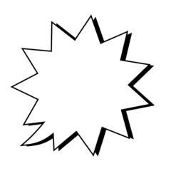 Illustration material | Pop and simple monochrome explosive balloon isolation