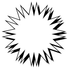 Illustration material | Pop and simple monochrome explosive balloon isolation