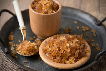 Big rock sugar is made from brown sugar.
