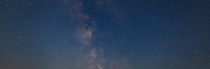 Night landscape of starry sky and milky way background