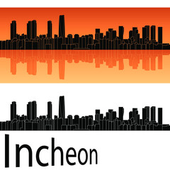 Fototapeta premium incheon city skyline in ai format