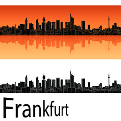 Naklejka premium frankfurt city skyline in ai format
