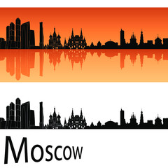 skyline in ai format of the city of  moscow