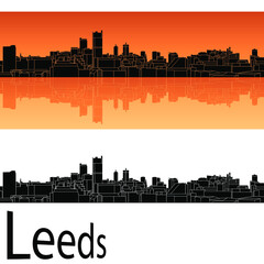 skyline in ai format of the city of  leeds