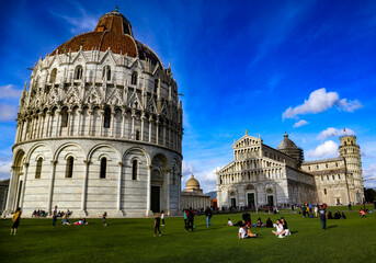 Piazza dei miracoli , Pisa, Tuscany, Italy - obrazy, fototapety, plakaty