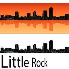 skyline in ai format of the city of  little rock