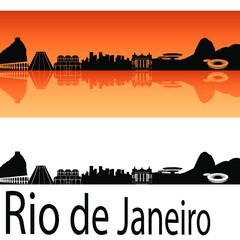 skyline in ai format of the city of  rio de janeiro