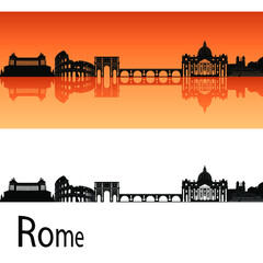 skyline in ai format of the city of  rome