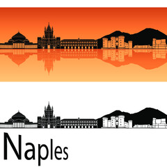 skyline in ai format of the city of  naples