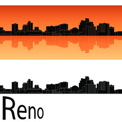 Fototapeta premium skyline in ai format of the city of reno