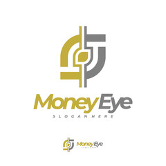 Money Eye logo vector, Creative Money logo design concepts, Letter S logo template