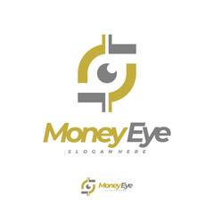 Money Eye logo vector, Creative Money logo design concepts, Letter S logo template