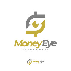 Money Eye logo vector, Creative Money logo design concepts, Letter S logo template