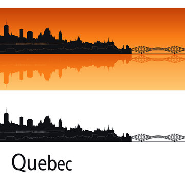 skyline in ai format of the city of  quebec