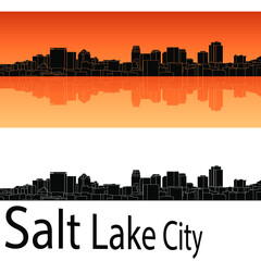 skyline in ai format of the city of  salt lake city