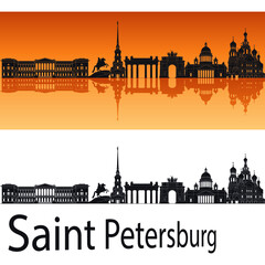 skyline in ai format of the city of  saint petersburg