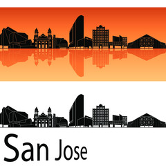 skyline in ai format of the city of  san jose