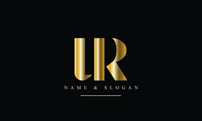 Fototapeta RU, UR, R, U abstract letters logo monogram obraz