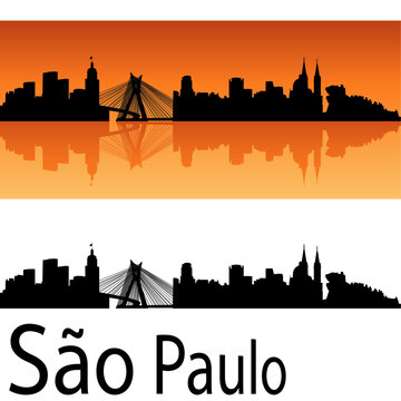 skyline in ai format of the city of  sao paulo