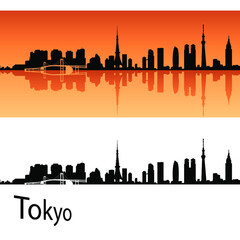 Obraz premium skyline in ai format of the city of tokyo