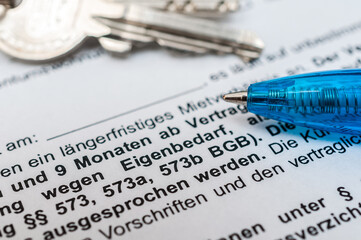 Mietvertrag unterschreiben