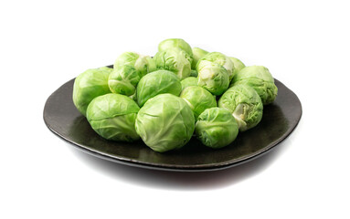 Brussels Sprouts Isolated, Brassica Oleracea Cabbage