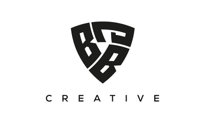 Shield letters BBJ creative logo