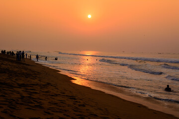 Fototapeta na wymiar Landscape of Someshwara beach in Mangalore, India