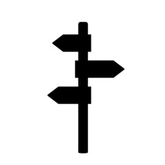 Road Direction Sign Icon