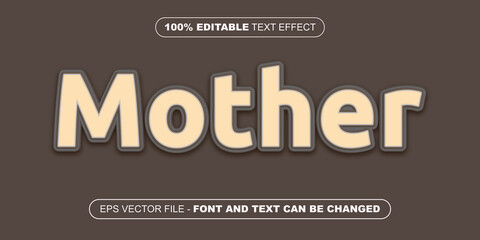 mother 3d editable text effect
