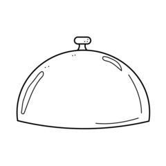 Food cover in sketch doodle style