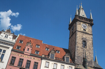 City hall tower. Prague. Czech Republic. 1995. 